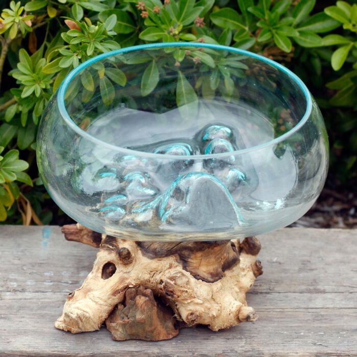Molten Glass On Wood - Open Lrg Bowl