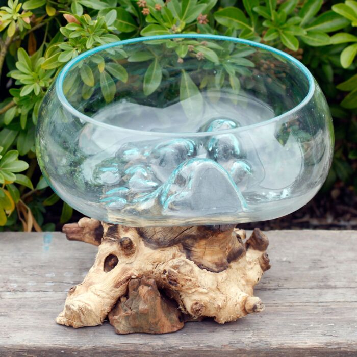 Molten Glass On Wood - Open Lrg Bowl