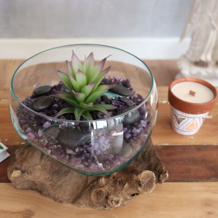 Molten Glass On Wood - Open Lrg Bowl
