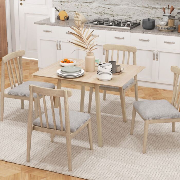 Homcom Folding Dining Table, Extendable Kitchen Table For Small Space, Wooden Drop Leaf Table For 2-4 People, Natural Wood Effect