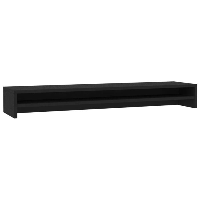 Vidaxl Monitor Stand Black 100x24x13 Cm Engineered Wood