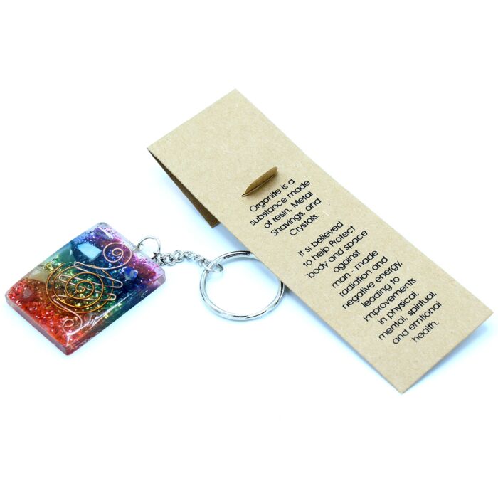 Orgonite Power Keyring - Home Protect Copper And Chakra