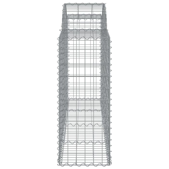 Vidaxl Arched Gabion Baskets 4 Pcs 200x50x100/120 Cm Galvanised Iron