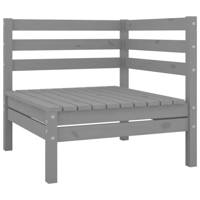 Vidaxl 8 Piece Garden Lounge Set Solid Wood Pine Grey
