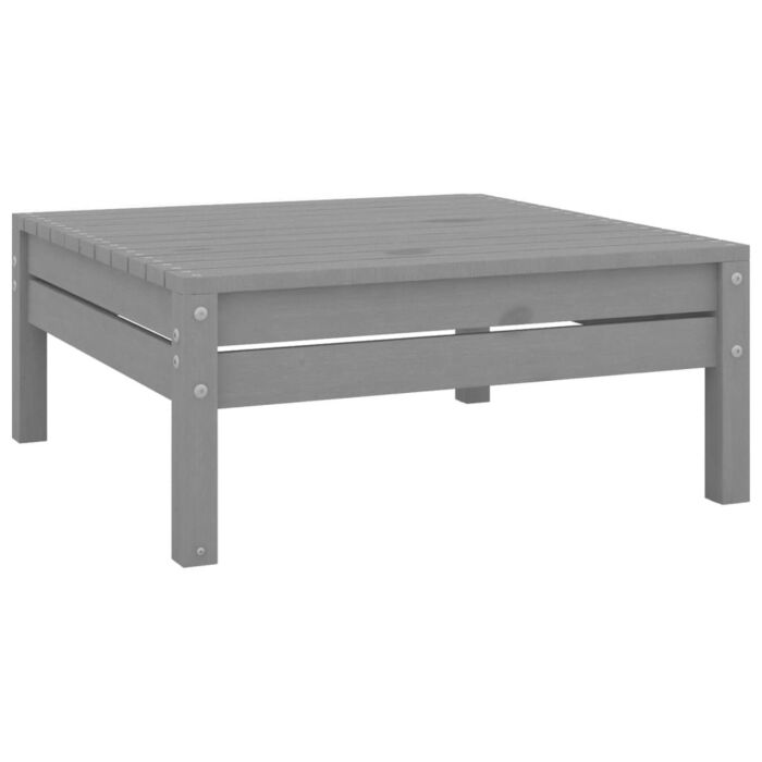 Vidaxl 8 Piece Garden Lounge Set Solid Wood Pine Grey