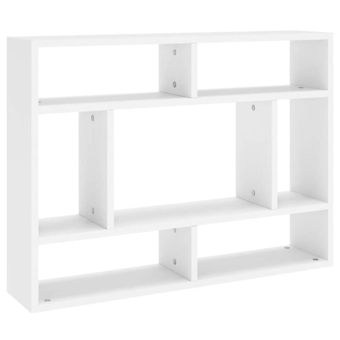 Vidaxl Wall Shelf White 75x16x55 Cm Engineered Wood