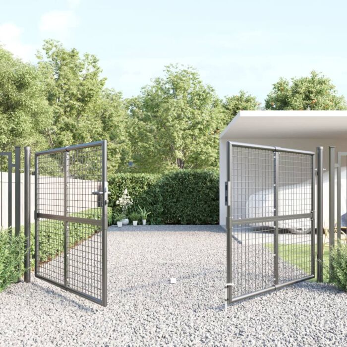 Vidaxl Mesh Garden Gate Anthracite 300x175 Cm Galvanised Steel