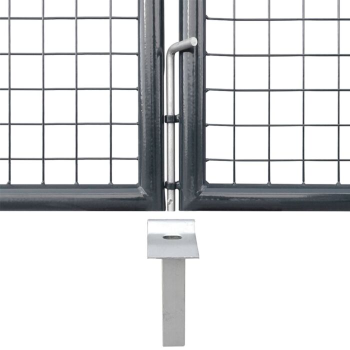 Vidaxl Mesh Garden Gate Anthracite 300x175 Cm Galvanised Steel