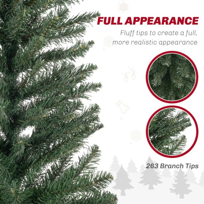 Homcom 5ft Artificial Bare Pencil Christmas Tree - Green