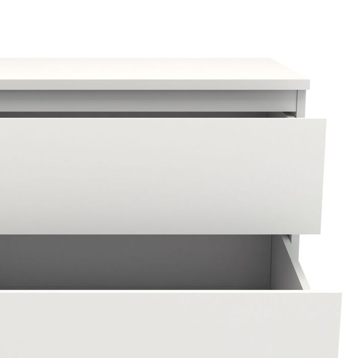 Nova Narrow Chest Of 5 Drawers In White