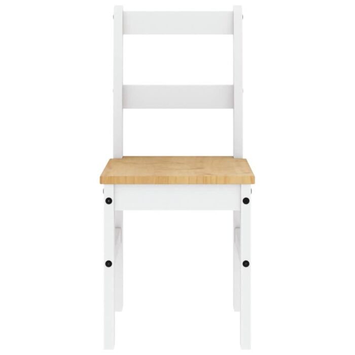 Vidaxl 5 Piece Dining Set Panama White Solid Wood Pine