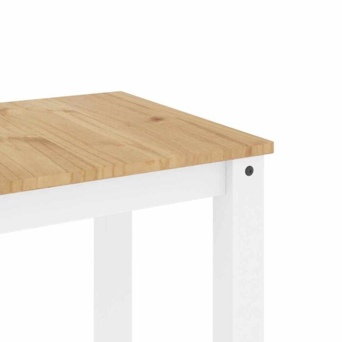 Vidaxl 5 Piece Dining Set Panama White Solid Wood Pine