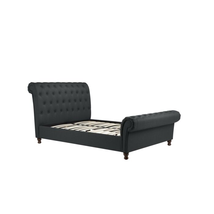 Castello Super King Bed Charcoal