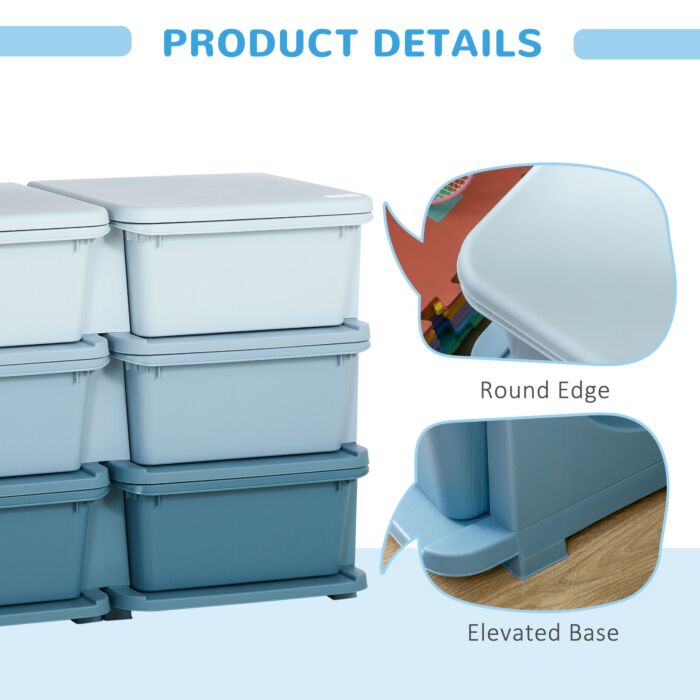 Homcom Kids Storage Unit, With Six Drawers - Blue