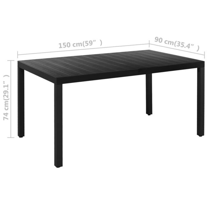 Vidaxl 5 Piece Garden Dining Set Black And Brown