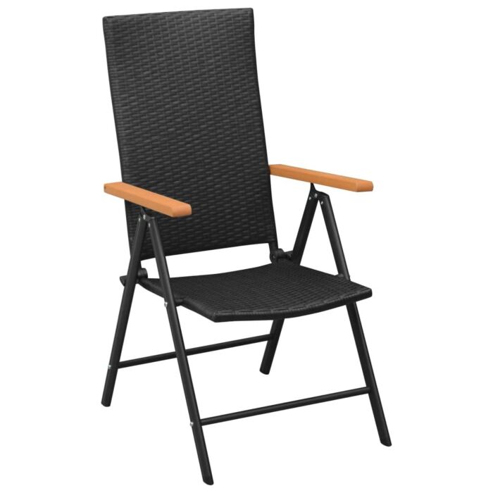 Vidaxl 5 Piece Garden Dining Set Black And Brown