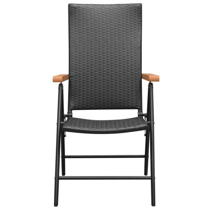 Vidaxl 5 Piece Garden Dining Set Black And Brown