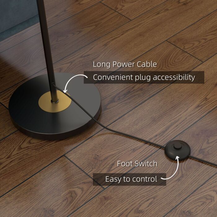 Homcom Tree Floor Lamp For With 3 Light, Modern Standing Lamp, (bulb Not Included), 162cm, Grey