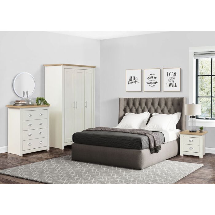 Highgate 3 Door Wardrobe Cream & Oak
