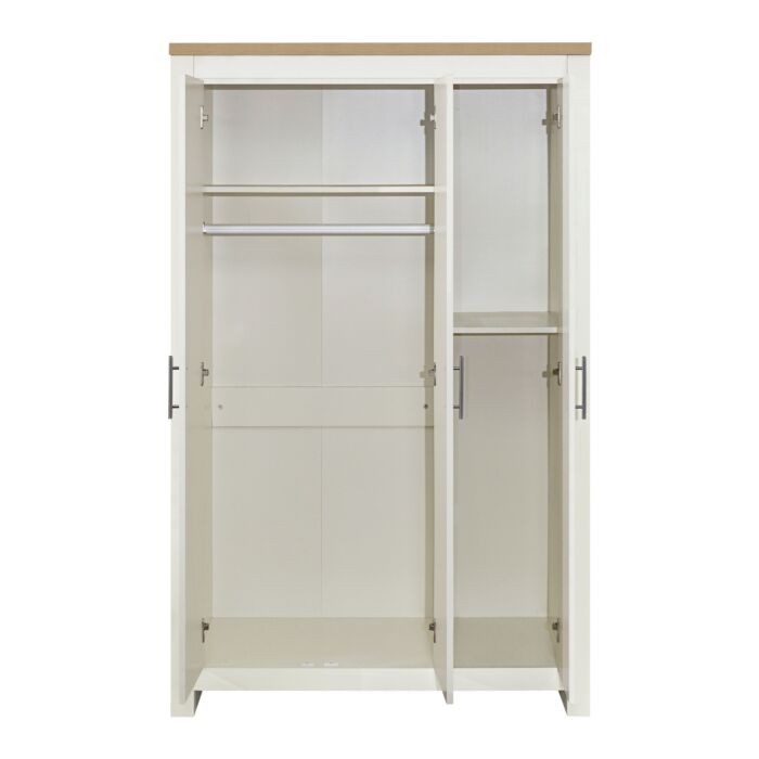 Highgate 3 Door Wardrobe Cream & Oak