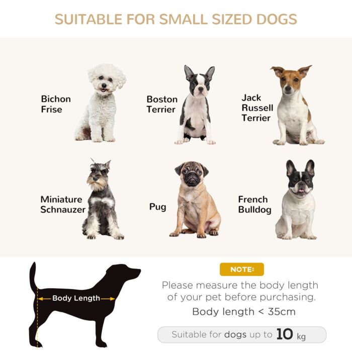 Pawhut Dog Sofa Bed For Small-sized Dogs, Elevated Pet Chair With Pu Cover, Soft Cushion, Cat Couch Lounger With Anti-slip Legs - Grey
