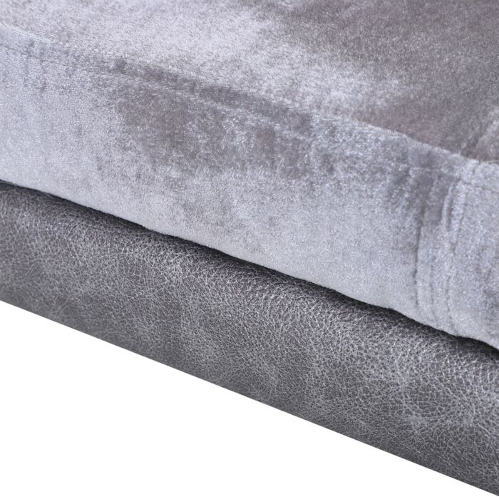 Pawhut Dog Sofa Bed For Small-sized Dogs, Elevated Pet Chair With Pu Cover, Soft Cushion, Cat Couch Lounger With Anti-slip Legs - Grey