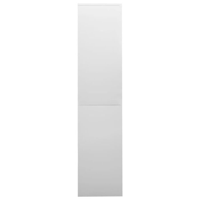 Vidaxl Office Cabinet With Sliding Door Light Grey 90x40x180 Cm Steel