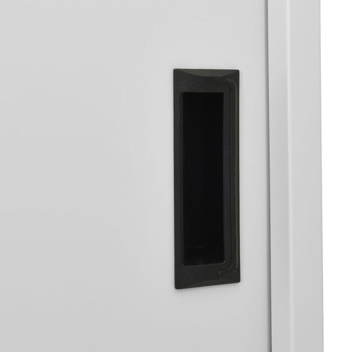 Vidaxl Office Cabinet With Sliding Door Light Grey 90x40x180 Cm Steel