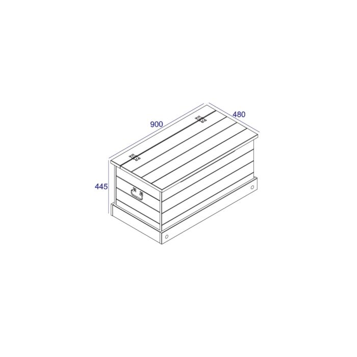 Corona White Storage Trunk