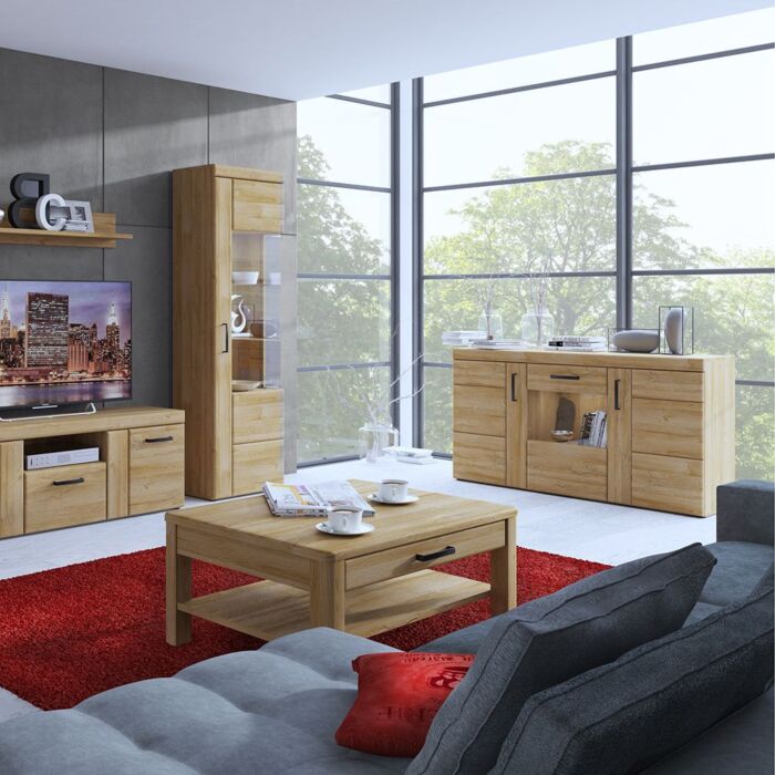 Cortina 2 Drawer Tv Cabinet In Grandson Oak