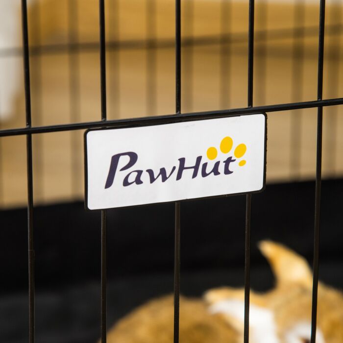 Pawhut Guinea Pig Cage, Small Animal Habitat, Rabbit House W/ No Leaking Bottom, Safety Locking System, Top Roof