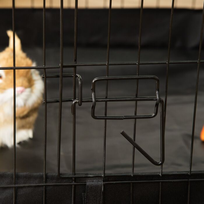Pawhut Guinea Pig Cage, Small Animal Habitat, Rabbit House W/ No Leaking Bottom, Safety Locking System, Top Roof