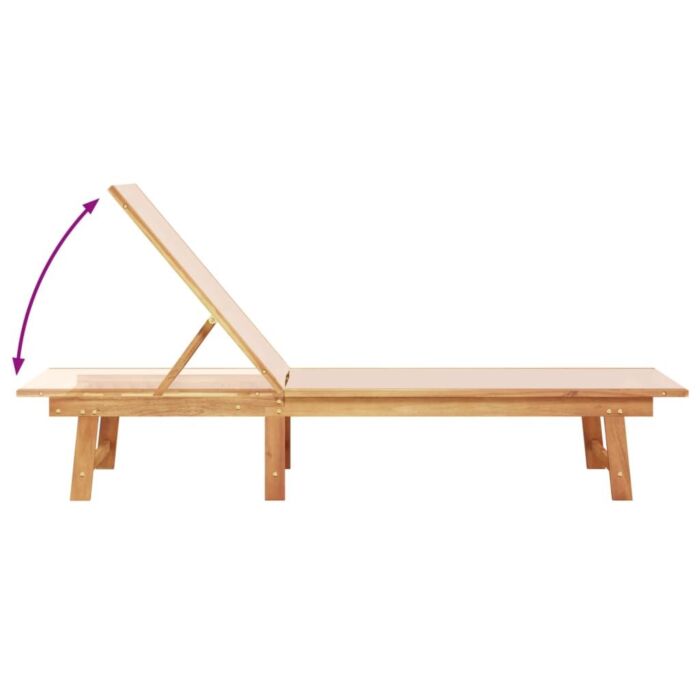 Vidaxl Sun Loungers 2 Pcs Cream Solid Wood Acacia And Textilene