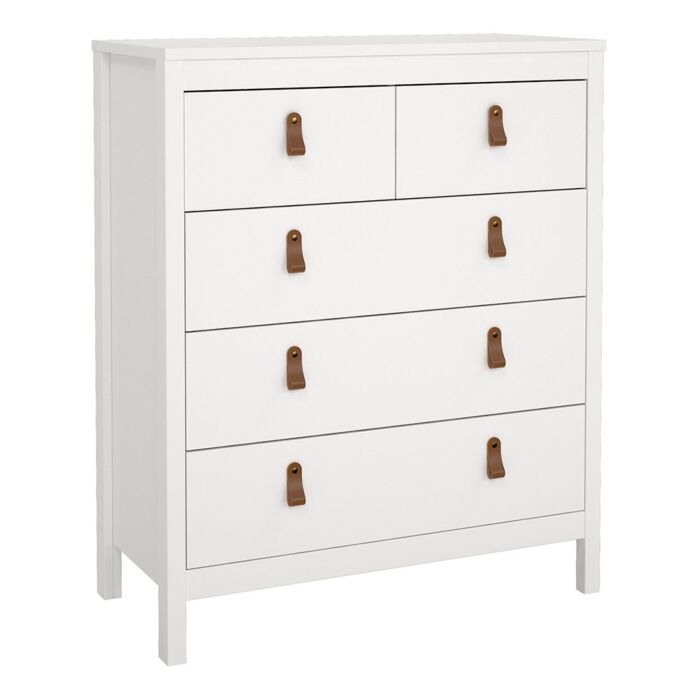 Barcelona 3 Piece Bundle, Bedside, Chest And 2 Door Wardrobe In White