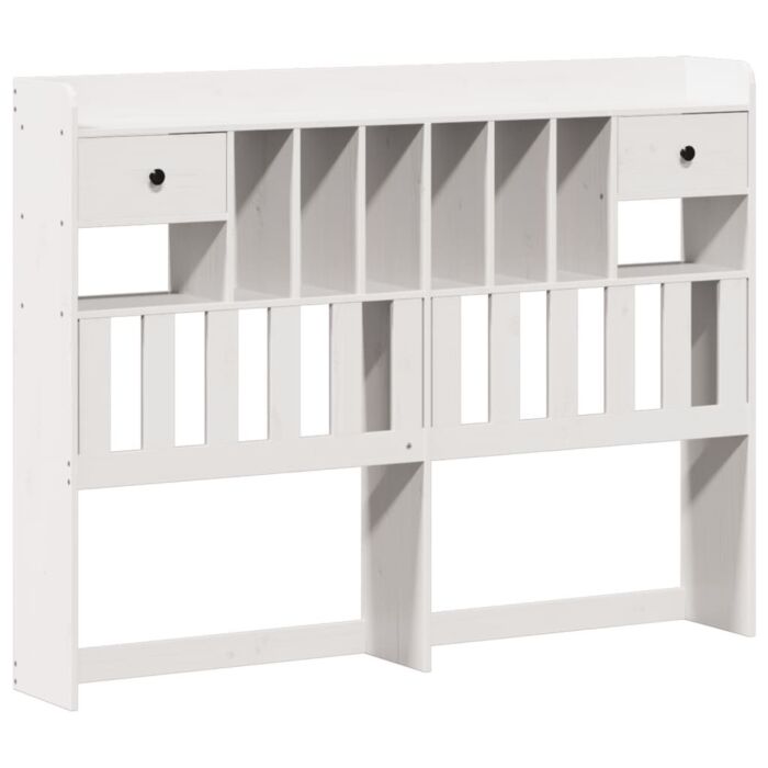 Vidaxl Bookcase Bed Without Mattress White 140x190 Cm Solid Wood Pine