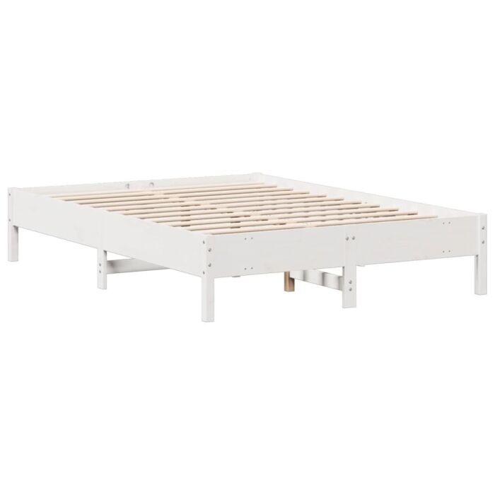 Vidaxl Bookcase Bed Without Mattress White 140x190 Cm Solid Wood Pine