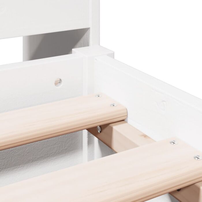 Vidaxl Bookcase Bed Without Mattress White 140x190 Cm Solid Wood Pine