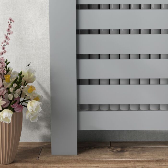 Homcom 95.5h X 111wcm Radiator Cover, With Drawer - Grey
