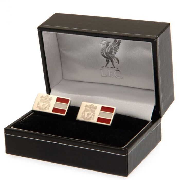 Liverpool Fc Stainless Steel Stripe Cufflinks
