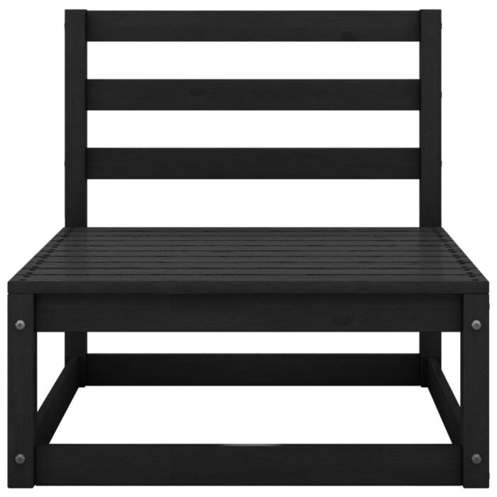 Vidaxl 5 Piece Garden Lounge Set Black Solid Wood Pine