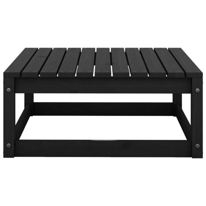 Vidaxl 5 Piece Garden Lounge Set Black Solid Wood Pine