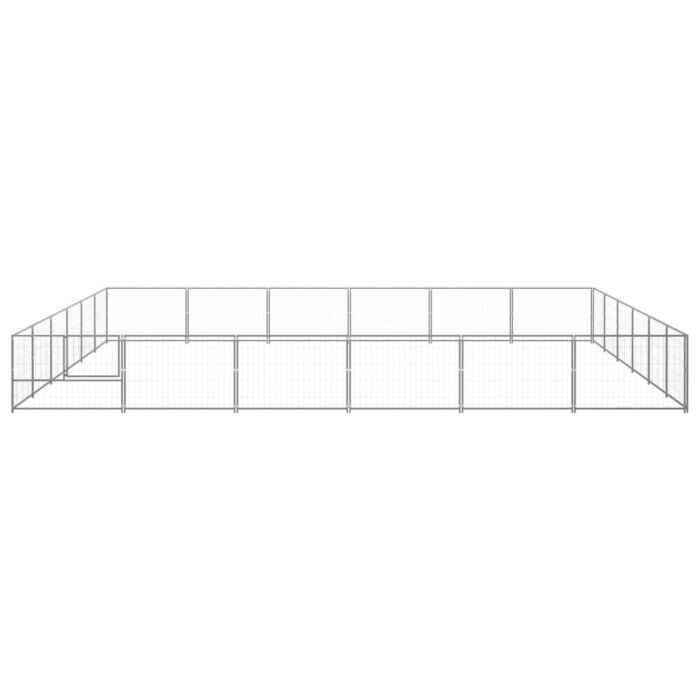 Vidaxl Dog Kennel Silver 36 M² Steel