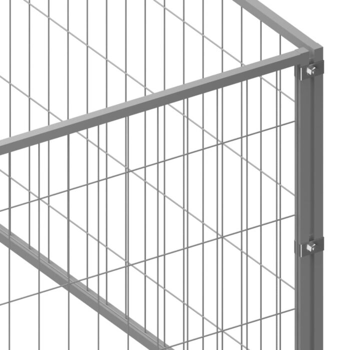 Vidaxl Dog Kennel Silver 36 M² Steel