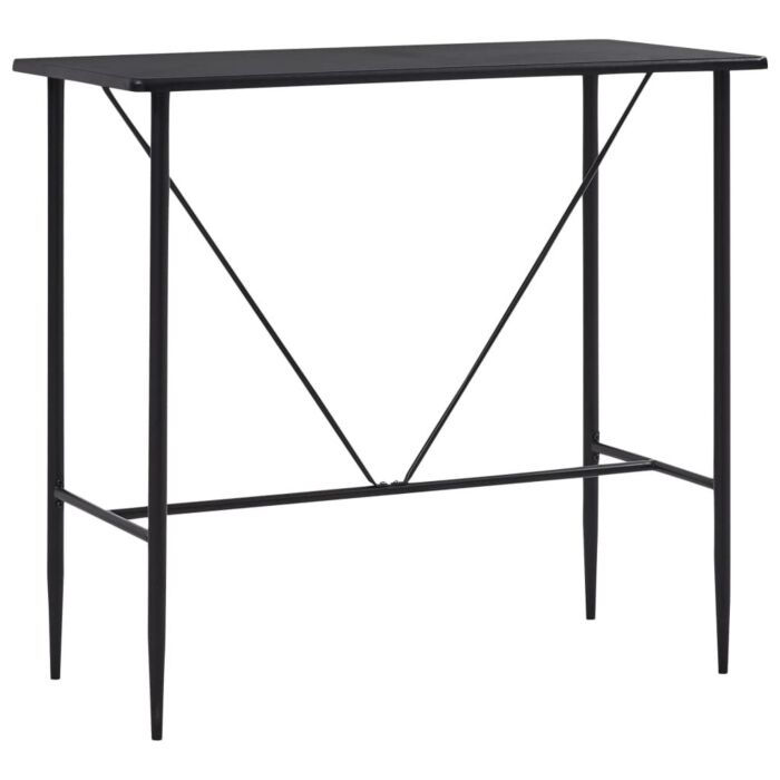 Vidaxl 5 Piece Bar Set Plastic Black