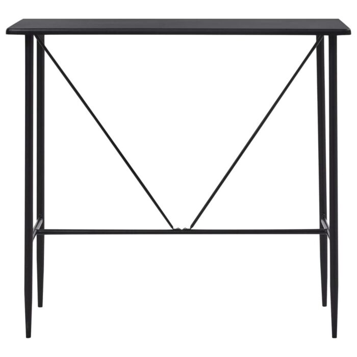 Vidaxl 5 Piece Bar Set Plastic Black