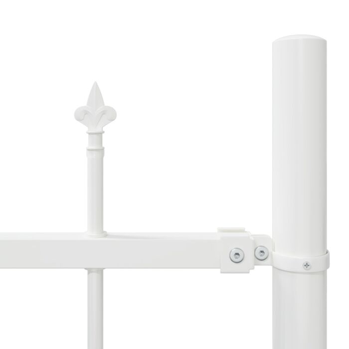Vidaxl Garden Fence With Hoop Top - White, 11.9 X 1 M, Steel