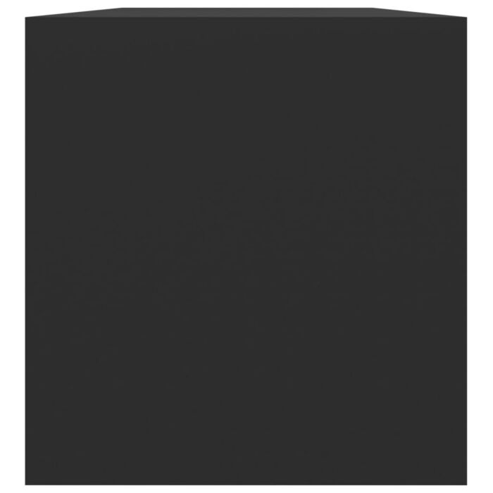 Vidaxl Vinyl Storage Box Black 71x34x36 Cm Engineered Wood