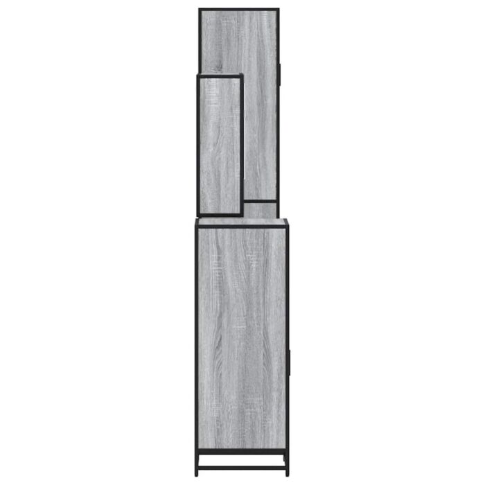 Vidaxl 4 Piece Bathroom Furniture Set Grey Sonoma Engineered Wood