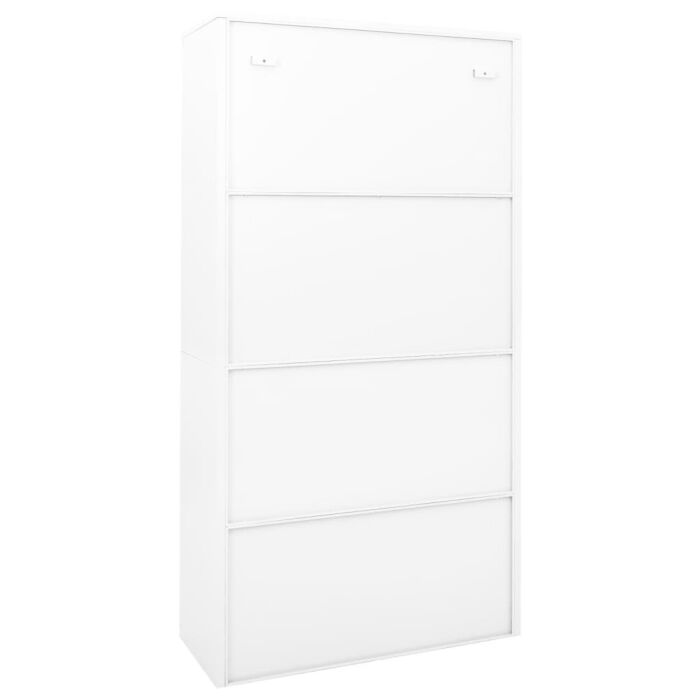 Vidaxl Office Cabinet With Sliding Door White 90x40x180 Cm Steel
