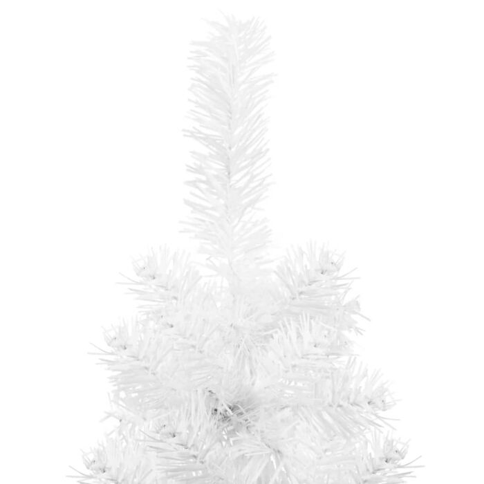 Vidaxl Slim Artificial Half Christmas Tree With Stand White 120 Cm